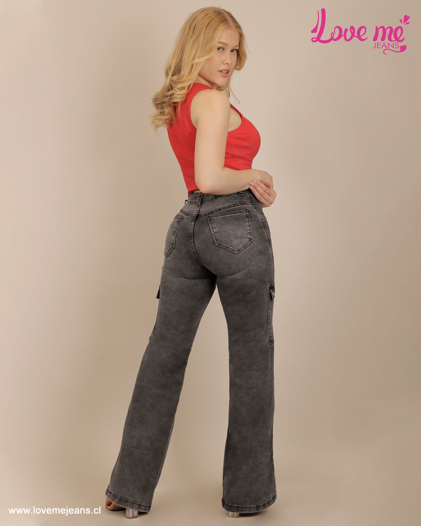Cargo Georgia Gris -Negro