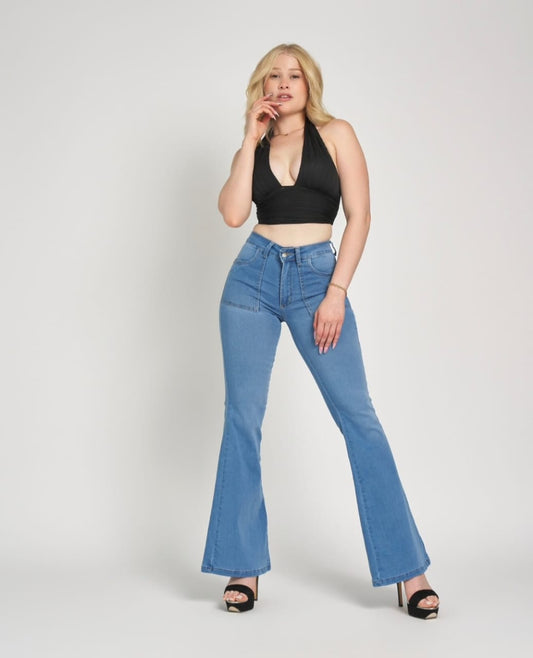 Flare Gia celeste - azul
